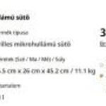 Omwg 2024-1 W Mikrohullámú sütő Fél áron fotó