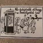 utángyártott telefonos zománctábla régi telefonfülke 3 perces beszélgetés Byssz Róbert grafika fotó