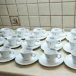 Porcelán, Jacobs Cappuccino csésze + alátét, kávéspohár alátéttel eladó! 24 pohár, 17 tányér fotó