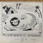 Eredeti karikatúra rajz a Szabad Száj c. lapba "Eredeti egyiptomi rajzos vicc" 21, 5 x 15, 5 cm fotó