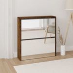 füstös tölgy 2 szintes cipőszekrény tükörrel 63 x 17 x 67 cm fotó