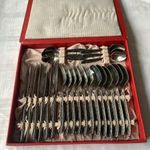 - Vintage orosz rozsdamentes evőeszköz készlet dobozában 24 részes - fotó