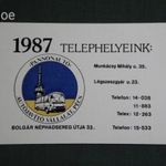 Kártyanaptár, AFIT, 14.sz autójavító, Pécs, grafikai, Ikarus autóbusz, 1987 fotó