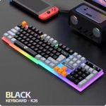 Raiku K26 vezetékes billentyűzet 104 gombos RGB angol fotó