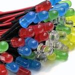 LED 12V 5mm piros led előtétellenállással és 20 cm kábellel ledes világítás lámpa fotó