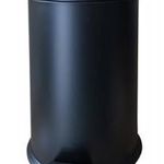 Pedálos szemetes, fém, 7 l, kivehető vödörrel, fekete fotó