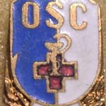 Budapesti Orvos SC régi címere, jelvény, kitűző, tűzzománc fotó