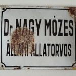 Régi domboró zománctábla. Állami Állatorvos. 25x20 cm fotó