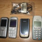 Egyben 4db hibás mobil Nokia 6070 + 1600 + 7020a-2 + 3410 Retro Vintage telefon fotó
