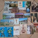 80-as 90-es évekből kis képes lapozgatós albumok, képeslapok, térképek Magyarországból, Európából. fotó