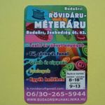 Kártyanaptár, Rövidáru, méteráru fotó