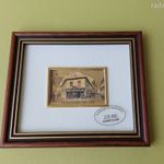 Miniatűr aranykép - Belvárosi Patika, Pest, 1784 - aranyozott falikép fotó