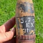 II. világháborús német gyakorló 57 mm fa lövedék HATÁSTALAN fotó