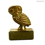 BRONZ BAGOLY FIGURA KŐ TALPPAL ! fotó