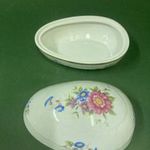 Hollóházi porcelán nagy méretű tojás alakú bonbonier - fedeles tojás bonbonier --- 1 Forintért fotó