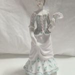 Hollóházi porcelán barokk hölgy, nő legyezővel - 27 cm fotó