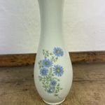 -AT389- Régi Hollóházi Porcelán Kék Virágos Váza 31 cm fotó