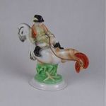 1T507 Régi Herendi Kakas Marci porcelán figura fotó