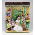 1O502 Hófehérke és a hét törpe falikerámia 17 x 14 cm fotó