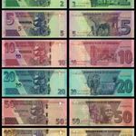 ZIMBABWE TELJES SOR 2 + 5 + 10 + 20 + 50 + 100 Dollars dollár 2019 - 2020 ÚJ HIBRID KIADÁS UNC fotó