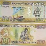 Salamon-szigetek 100 Dollár hibrid bankjegy (UNC) 2015 fotó