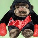 Az 1980-s évek SLÁGER plüss figura bokszoló GORILLA plüss állat ülve 30cm kartáv 55cm képek szerint fotó
