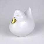 1U322 Régi festetlen aranyozott csőrű Hollóházi porcelán vadkacsa 6.5 cm fotó