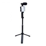 Teleszkópos mobil tripod fénnyel és mikrofonnal - streameléshez, videózáshoz fotó