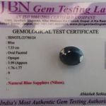 Zafír certifikáttal - 7, 33 ct, 12, 3x10, 15, 6 mm (4457) fotó