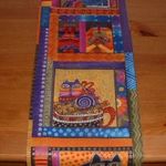 Laurel Burch Fabulouse Felines 4 képes aranykontúros anyagdarab ( 2012 ) fotó