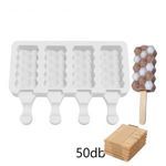 Jégkrém készítő szilikon forma, gyémánt minta 13x19cm - Jégkrém készítő+ Fa pálcika 50db fotó