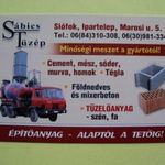 Kártyanaptár, Építőanyag kereskedelem, Tüzép, Siófok, 2016. fotó
