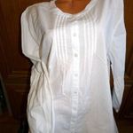 LAURA KENT FEHÉR, PAMUTVÁSZON TUNIKA, FELSŐ 3XL - 4XL fotó