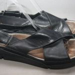 Clarks, valódi bőr, fekete, igényes, széles, komfort, kényelmi szandál 39, 5-női fotó