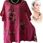54 kényelmes moletti puha komfortos tunika* CSODASZÉP Bővülő laza olasz pink 54-es felső_M_140cm fotó