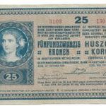 1928 25 korona hullámos héátlap hajtott gyönyörű állapotban fotó