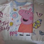 116 5-6 év 4 db-os nyári csomag lenge viszkóz nadrág 3 poló Peppa malac H&M akár ikreknek is fotó