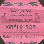 Sör címke - Bőhm József Devecser fotó