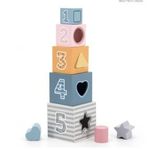 Fa formabedobós bábel torony- Viga Toys - új fotó
