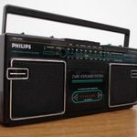 Philips D8060 retró kazettás hordozható asztali Sztereó Rádió magnó fotó