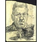 Herman Lipót : "Önarckép svarccal" 1909 jul. 9 fotó