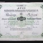 KÉVE Mezőgazdasági Iparfejlesztési és Hitelintézet részvény 25x500 korona 1924 fotó