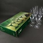 1U886 Cseh jelzett Bohemia Jolly pezsgős pohár készlet 6 darab eredeti dobozában fotó