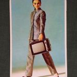 Kártyanaptár, VIDEOTON kemping televízió, női modell, 1969 fotó