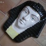 ZSOLNAY FÁRAÓ PIROGRÁNIT KERÁMIA FALI DÍSZ 1970-ES ÉVEK fotó