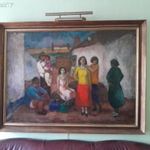 Iványi-Grünwald Béla (1867-1940) festmény - Család 180x150 cm fotó
