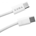 Ezra dupla Type-C csatlakozós töltő- és adatkábel, textil borítású - 100 cm fotó