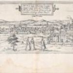 1572 Buda nyugati nézetű látképe Braun - Hogenberg üvegezett fakeretben/ajándéknak is kíváló (*411) fotó