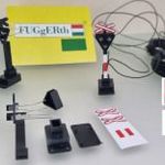 KJ60 H0 1: 87 1 db Fuggerth 5028 MÁV típusú nosztalgia építő fénysorompó szett fotó