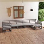 7 részes tömör fenyőfa kerti ülőgarnitúra fotó